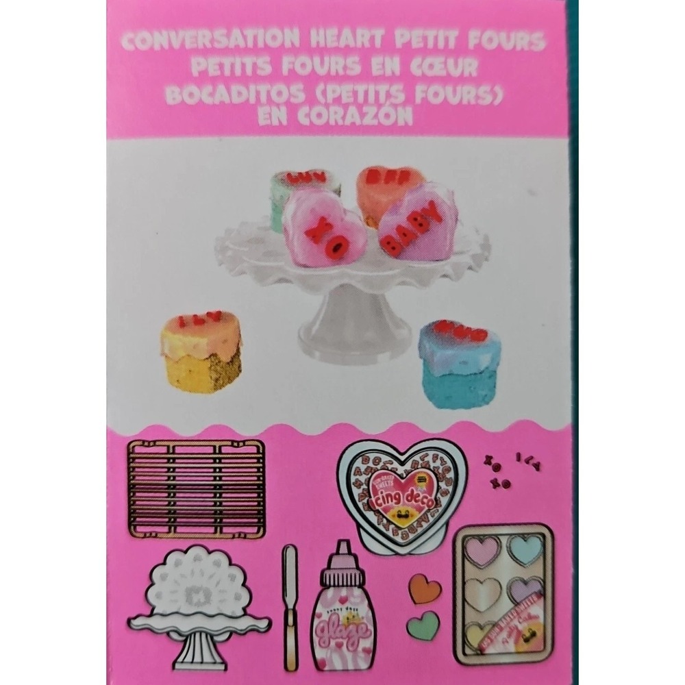 MGA's Miniverse Valentine's Day Conversation Hearts Petit Fours NEW/OPENED